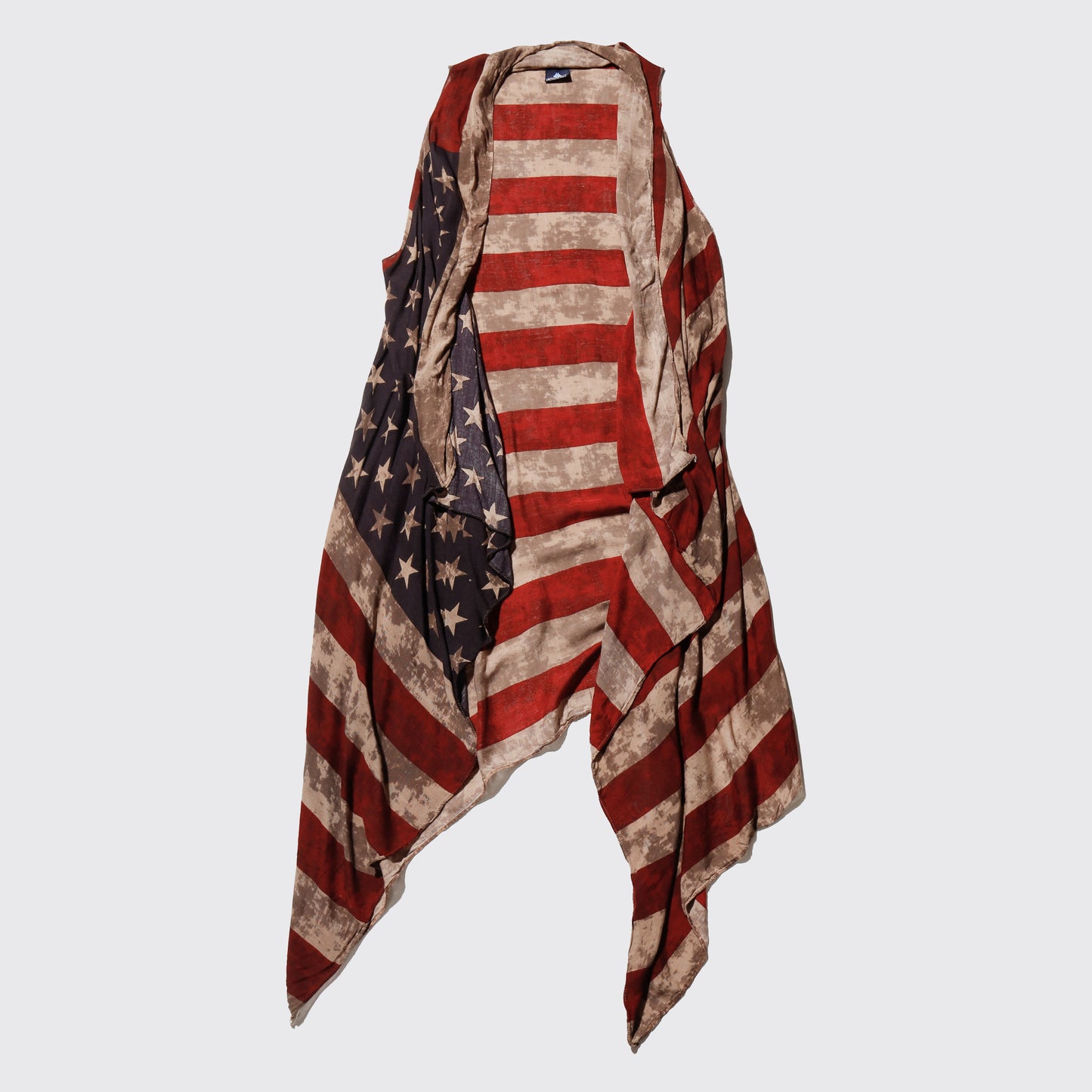 vintage dust star and stripe drape vest