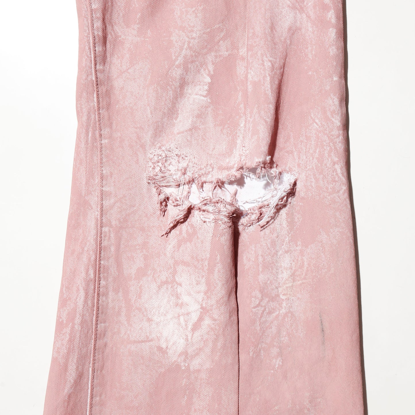 *one-off broken upside down jeans: model- dust pink