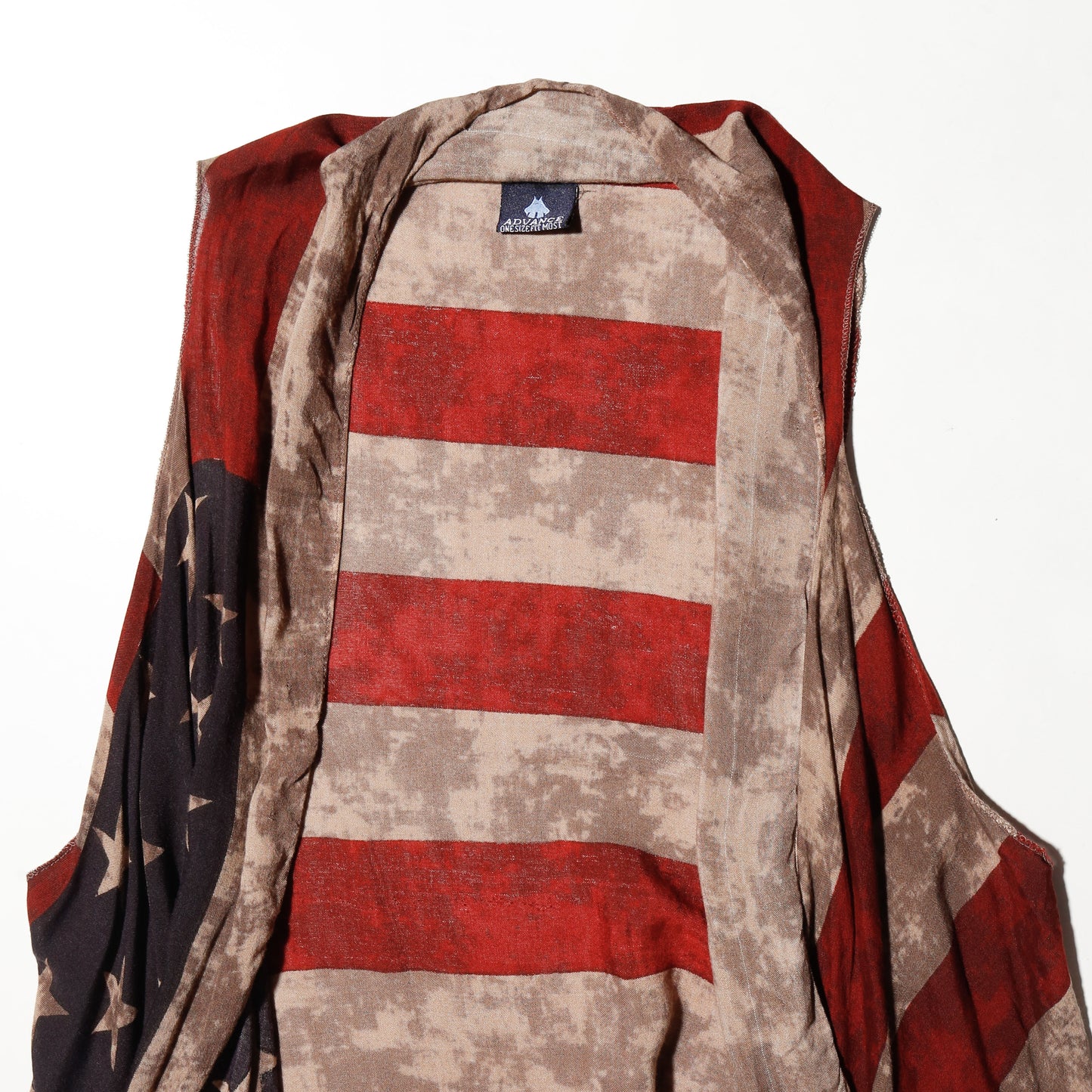 vintage dust star and stripe drape vest