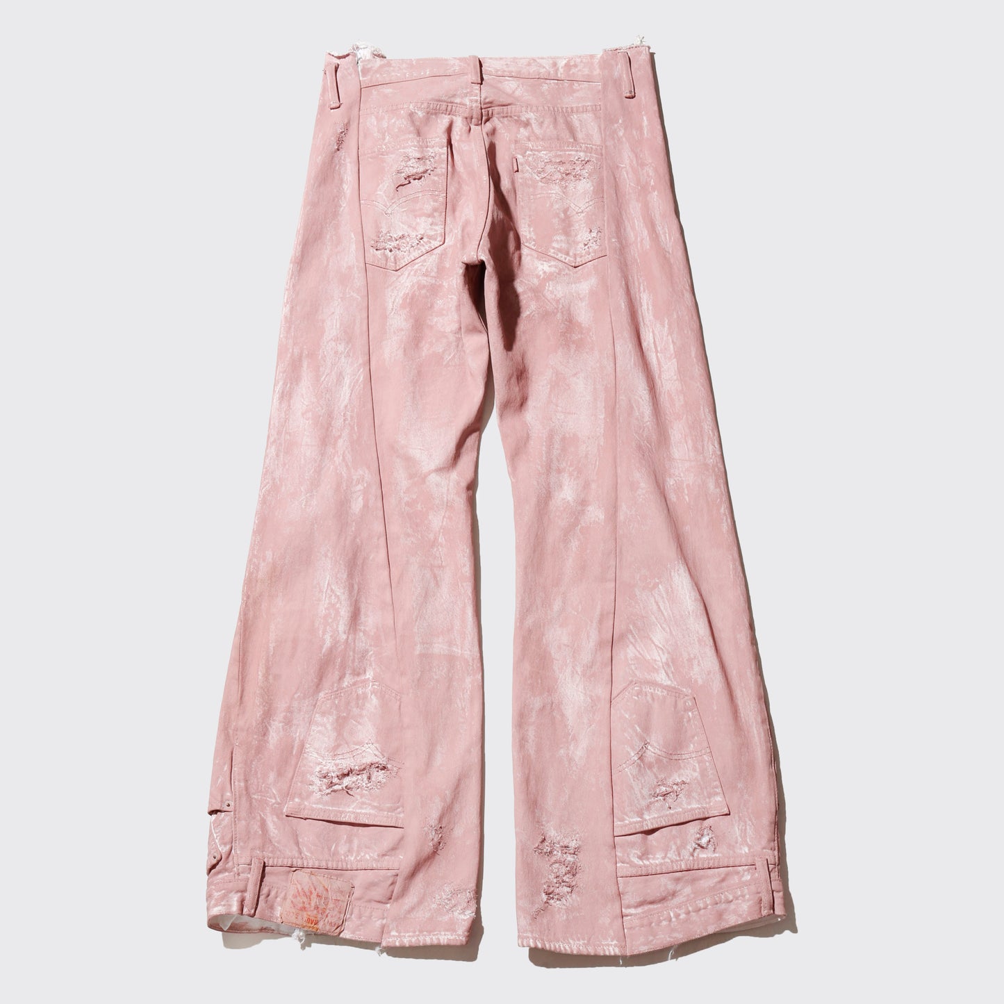 *one-off broken upside down jeans: model- dust pink
