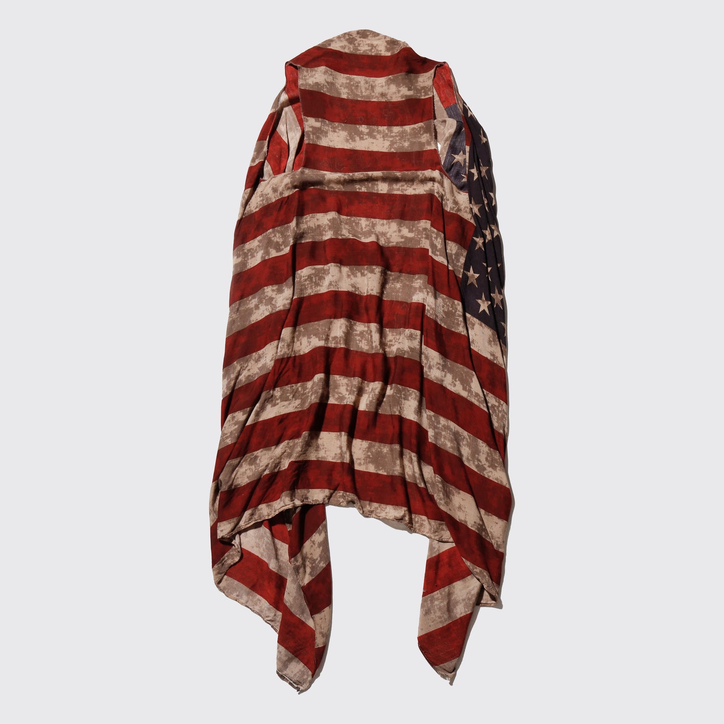 vintage dust star and stripe drape vest