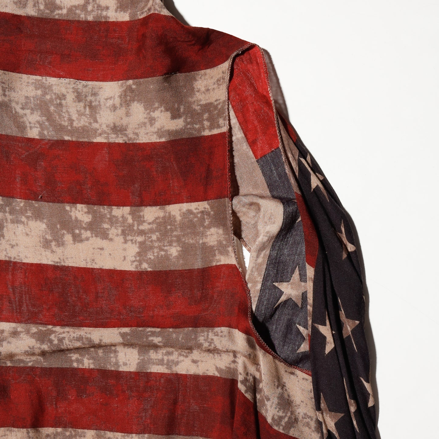 vintage dust star and stripe drape vest