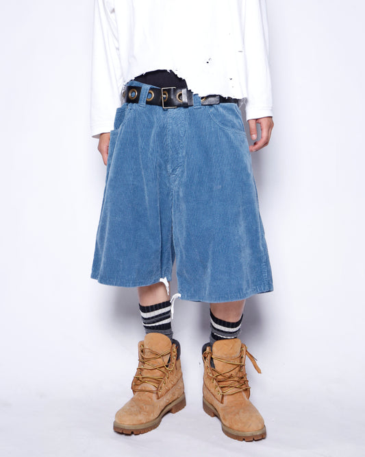 vintage corduroy wide bermuda shorts