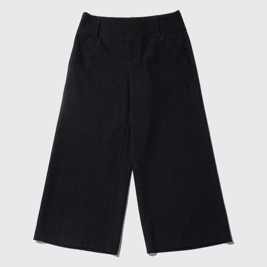vintage textured dots slacks shorts