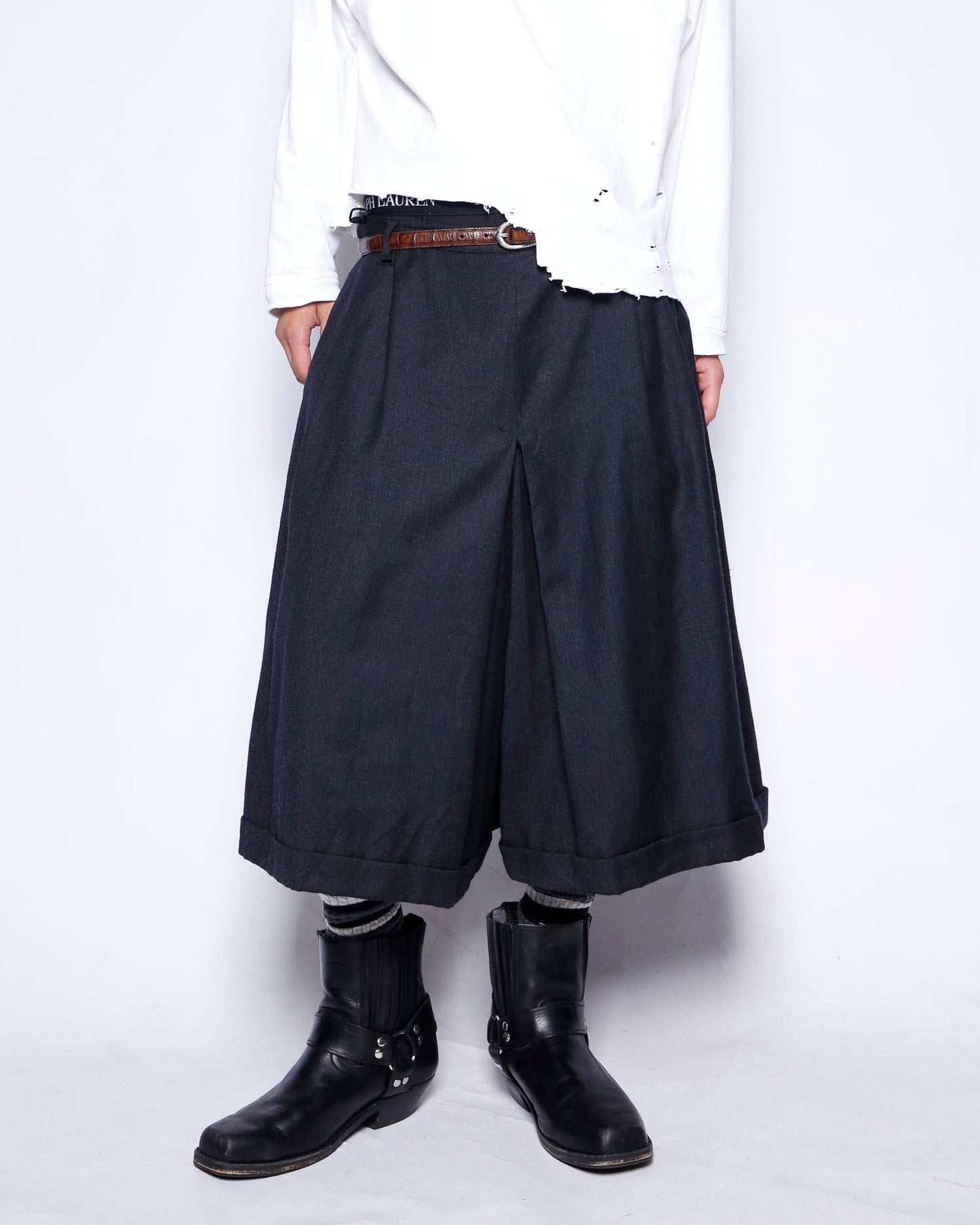 vintage wide bermuda slacks shorts
