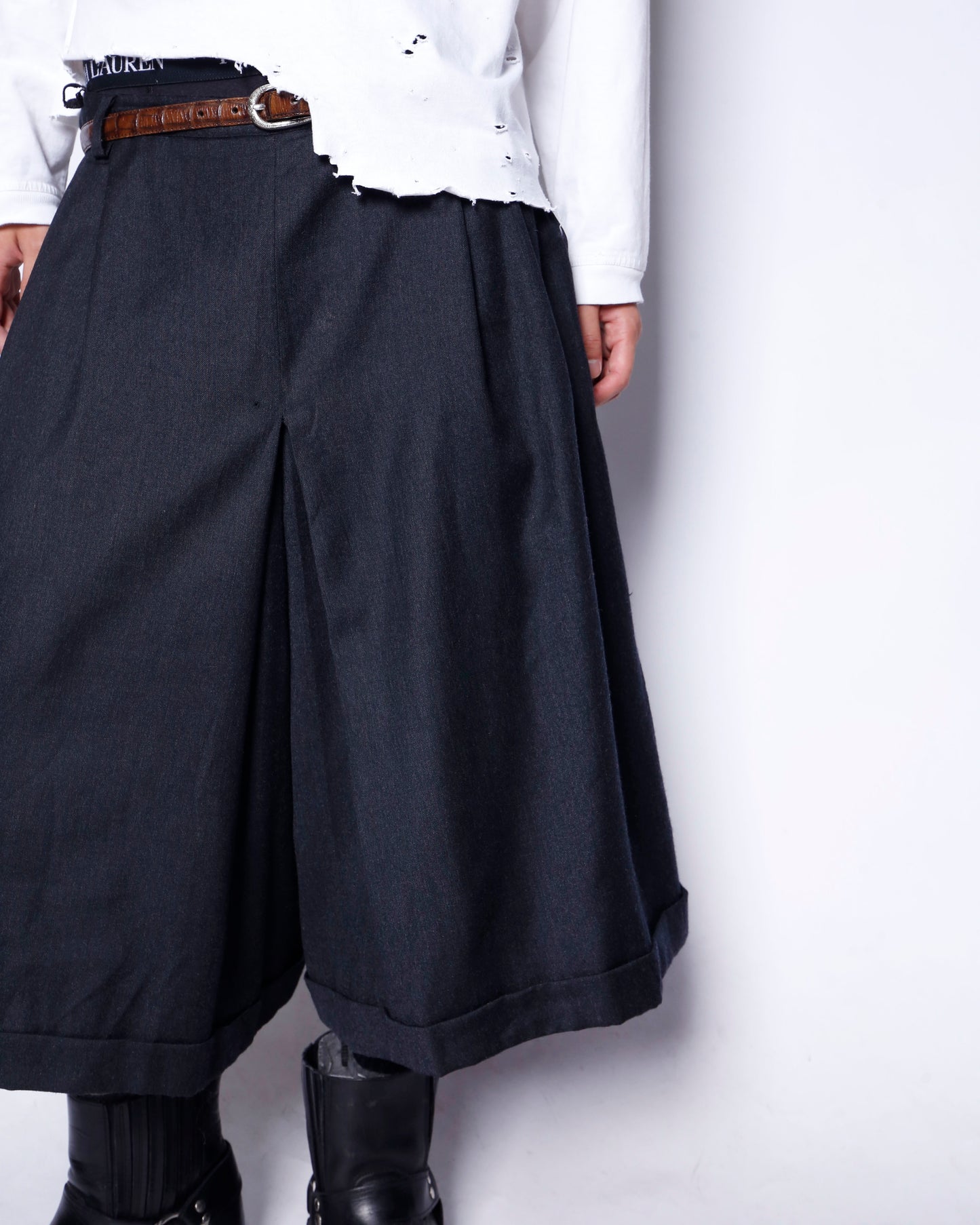 vintage wide bermuda slacks shorts