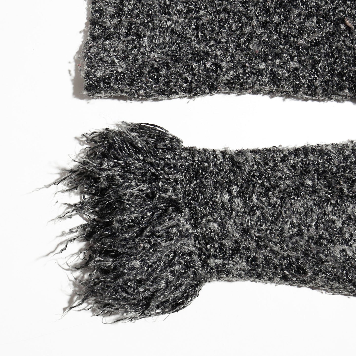 vintage fuzzy collar frost knit jacket