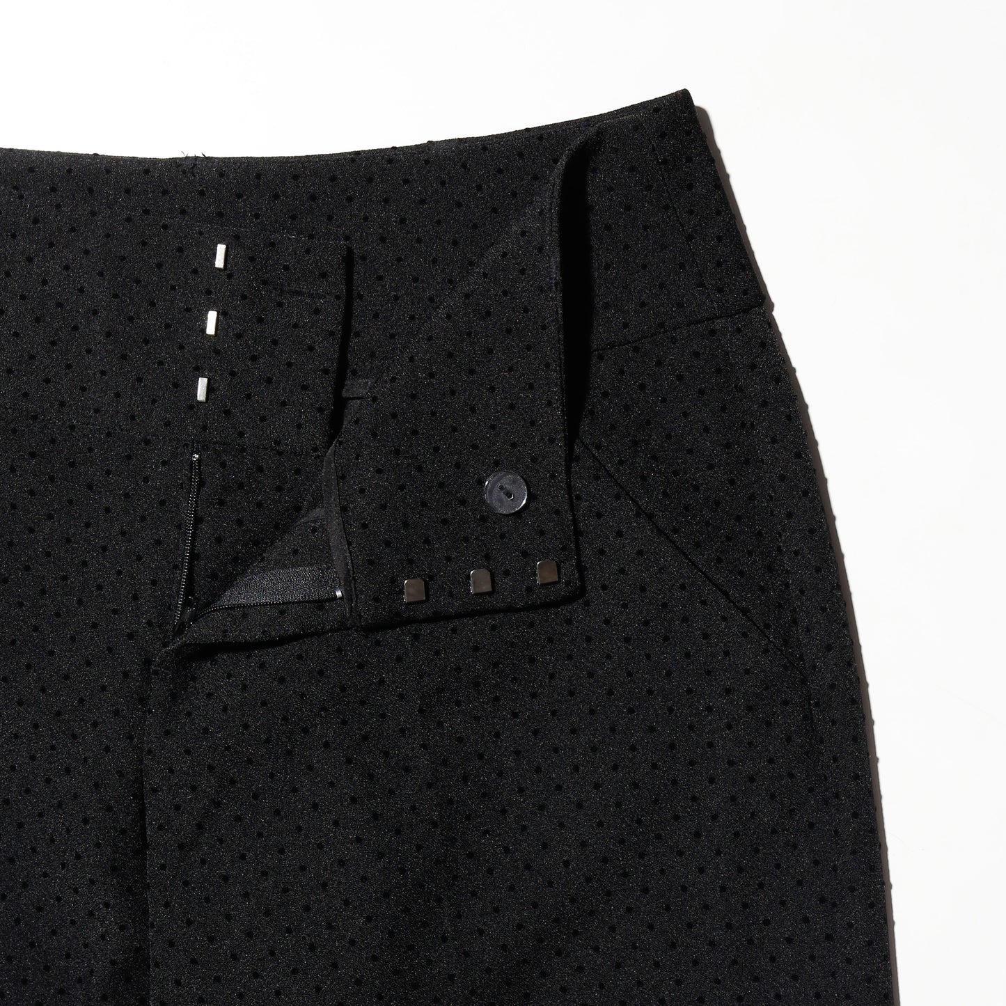 vintage textured dots slacks shorts