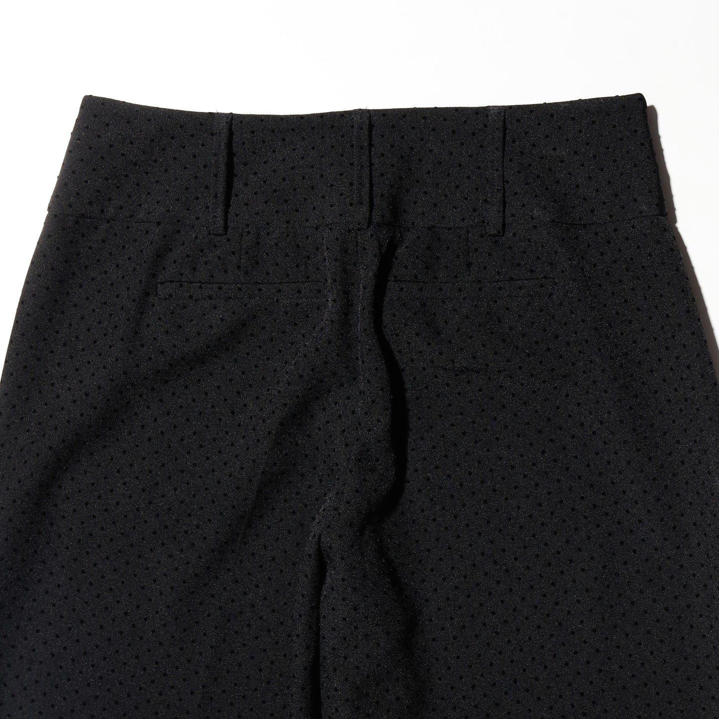 vintage textured dots slacks shorts
