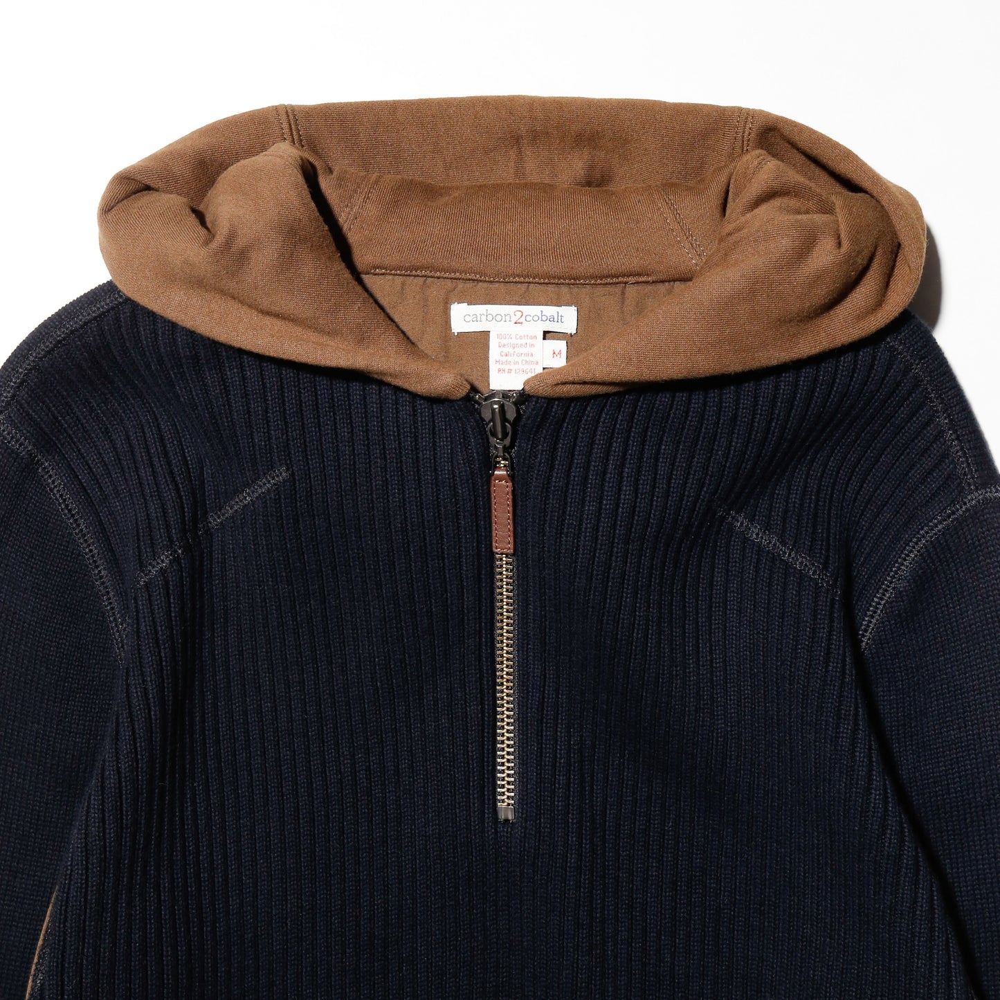 vintage hybrid ribbed hoodie