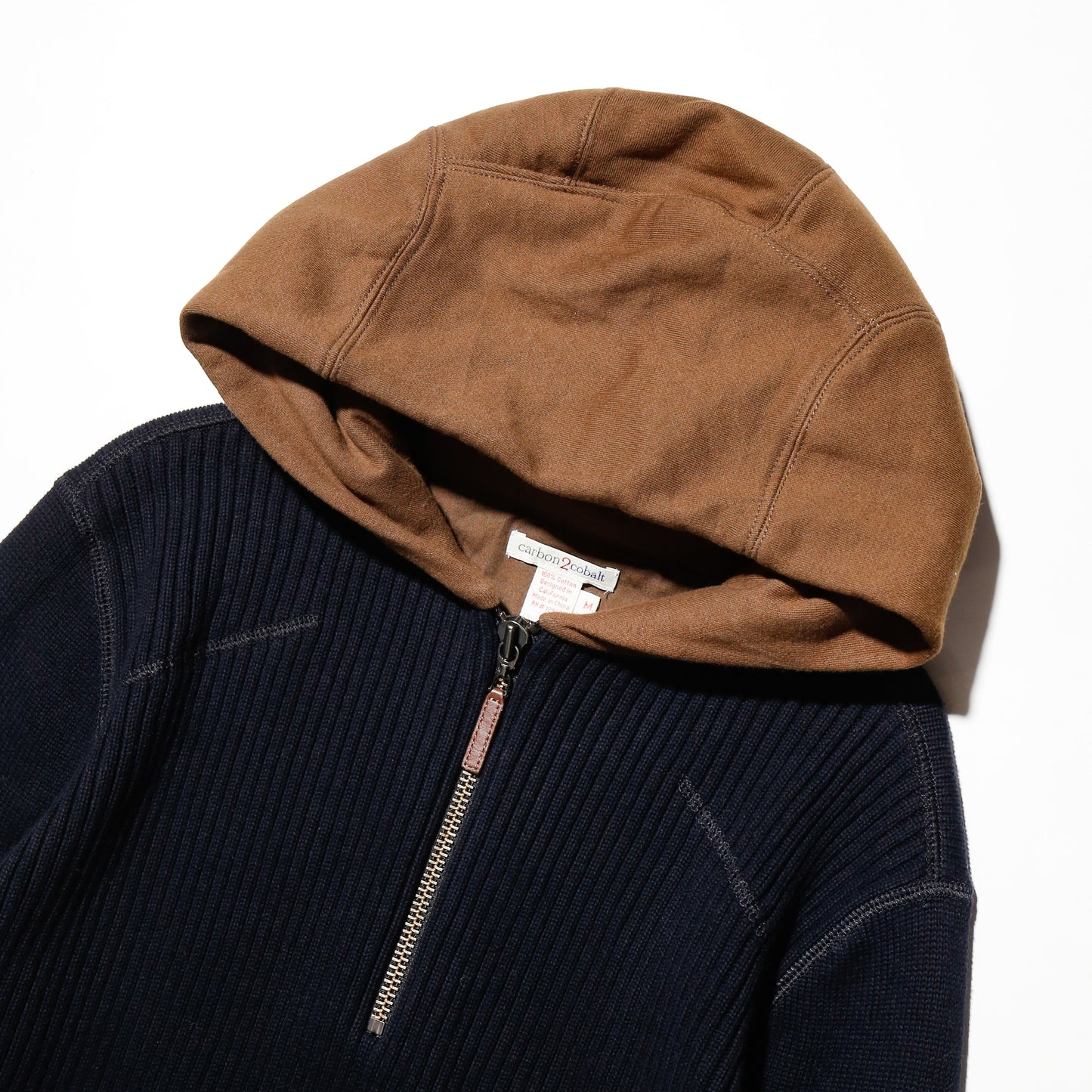 vintage hybrid ribbed hoodie