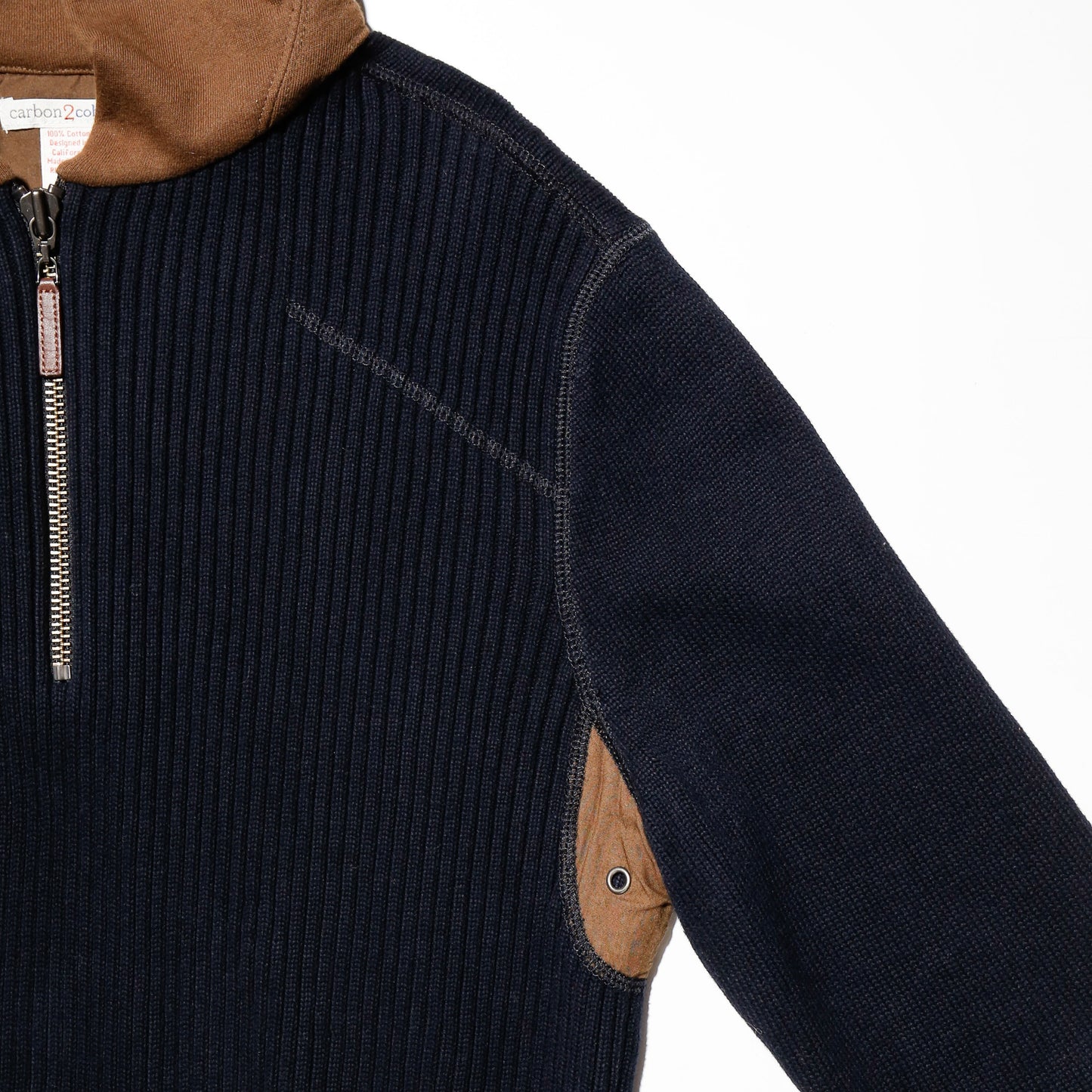 vintage hybrid ribbed hoodie