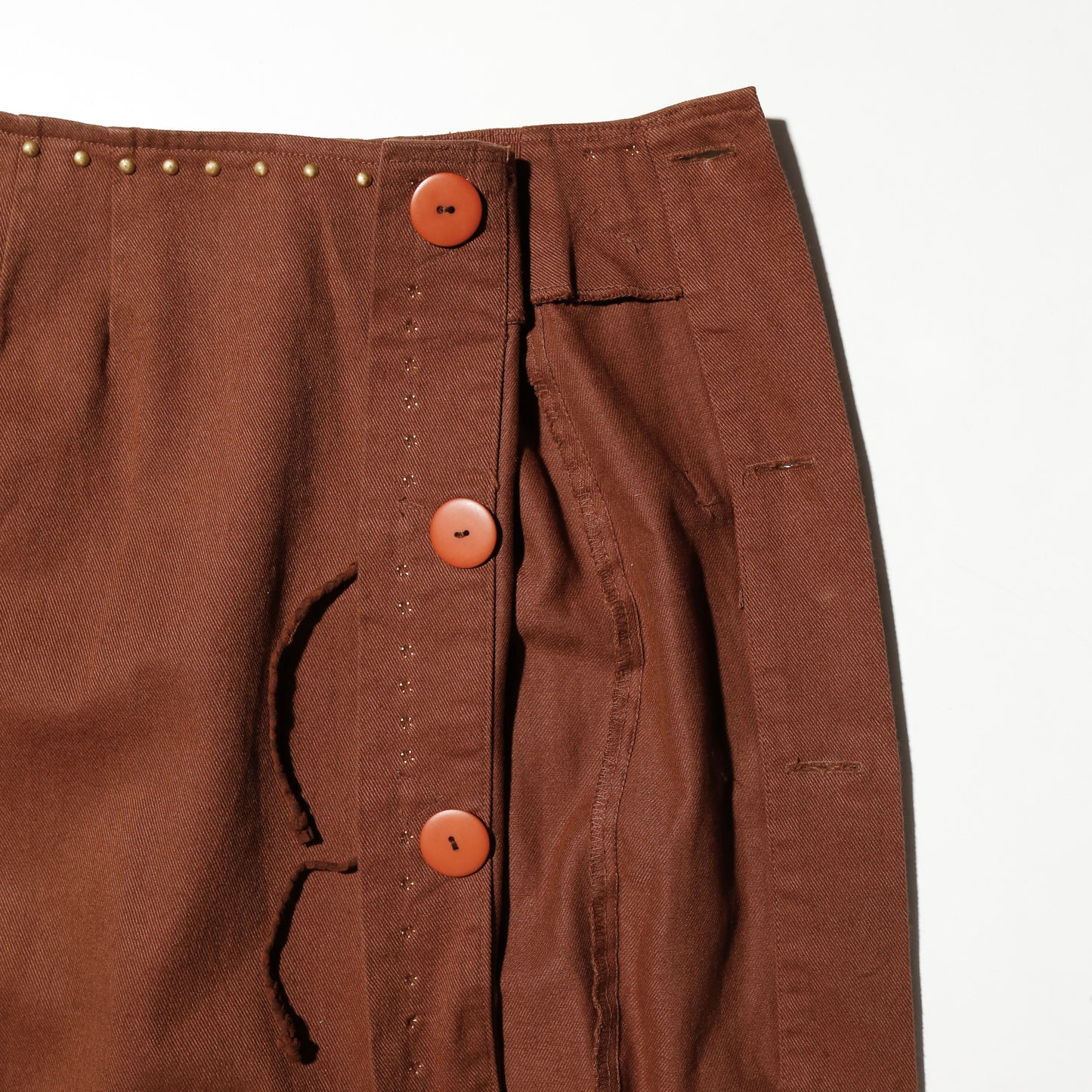 vintage studs side wrap skirt