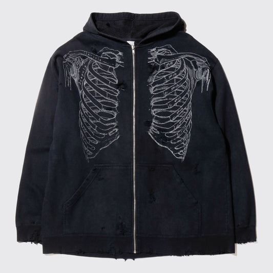 *one-off skeleton broken hoodie
