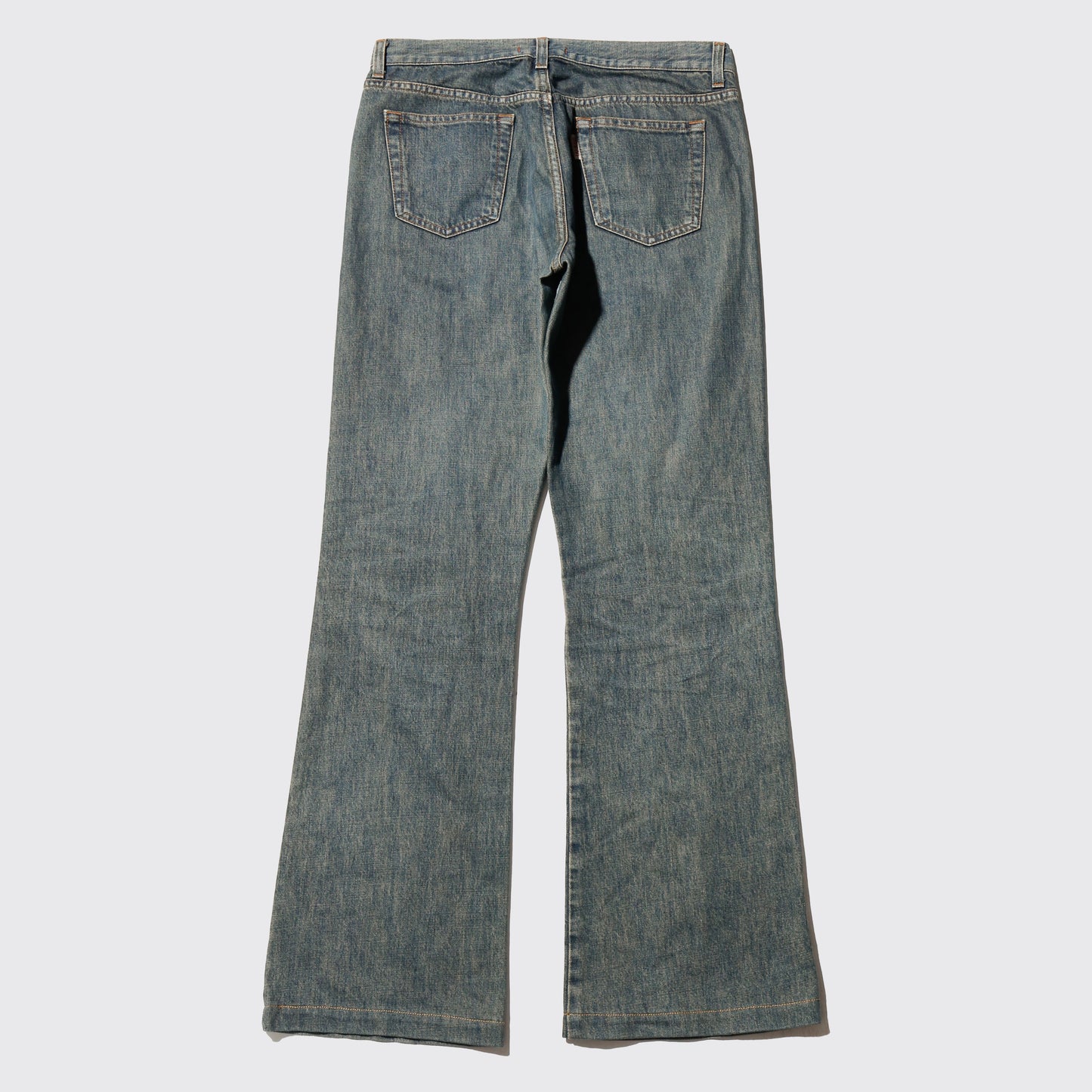 vintage studs distressed flare jeans