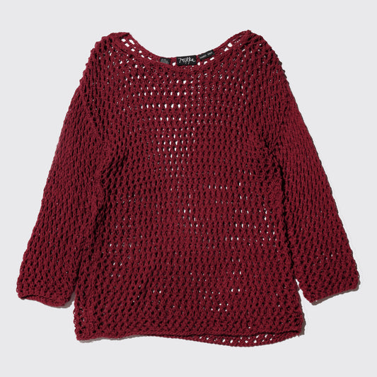 vintage hand knit crochet l/s