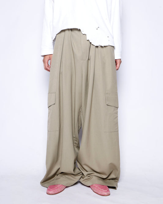 vintage box tuck wide cargo slacks