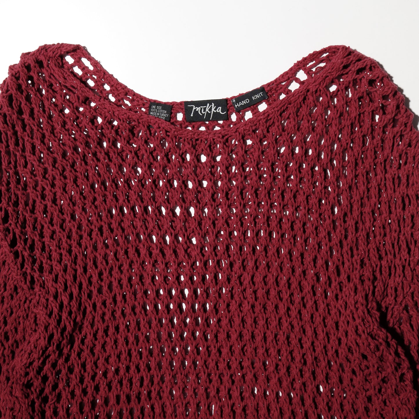 vintage hand knit crochet l/s