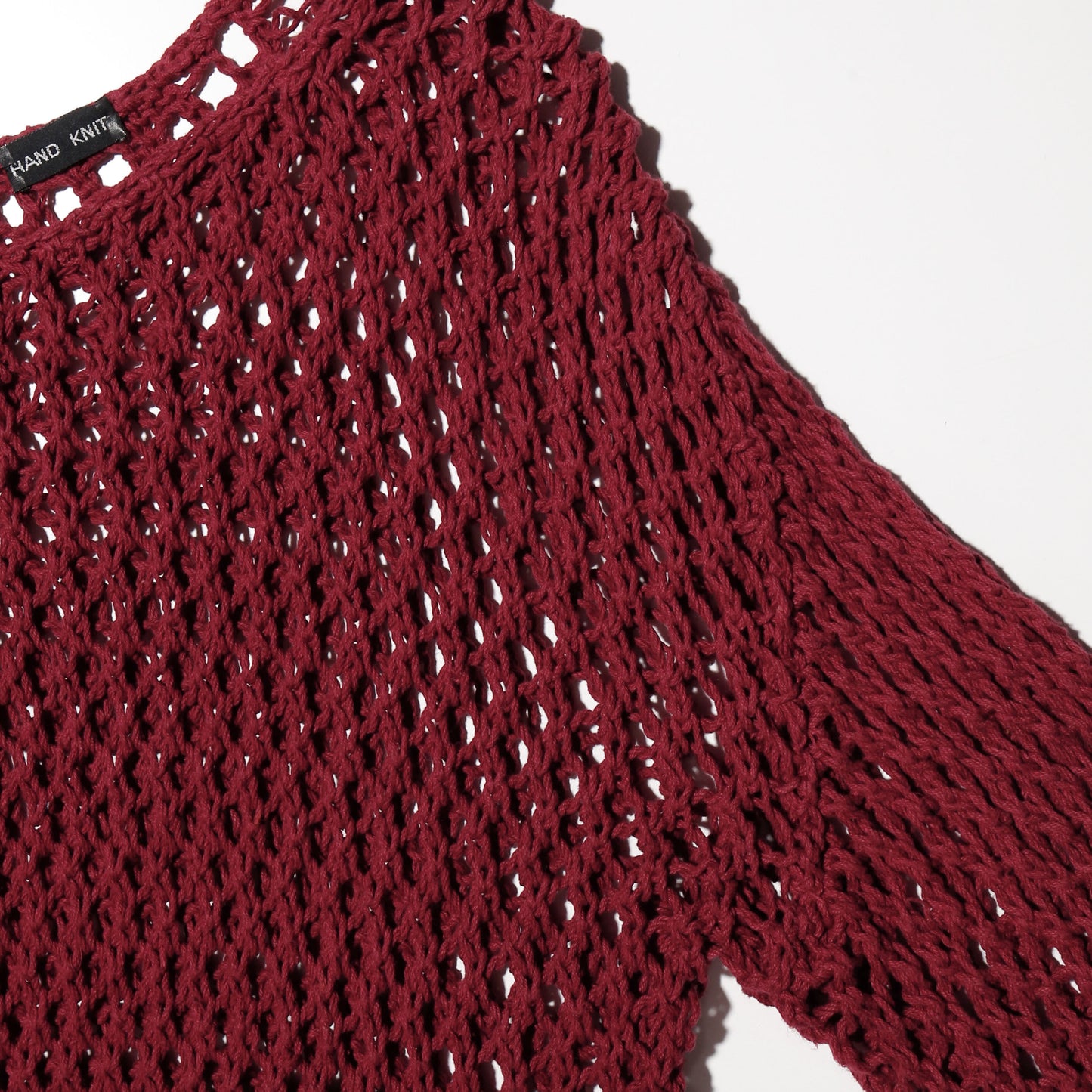 vintage hand knit crochet l/s