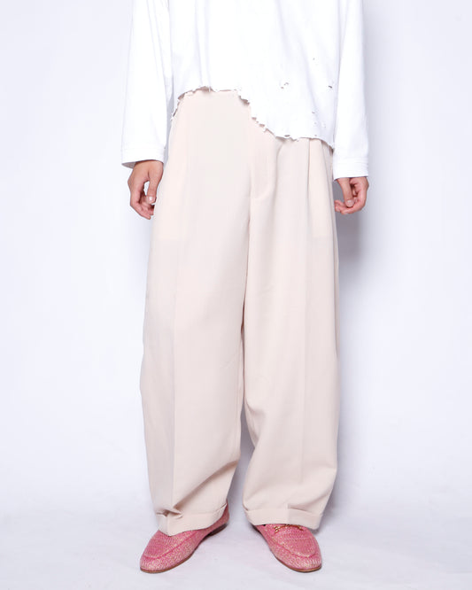 vintage tucked wide slacks