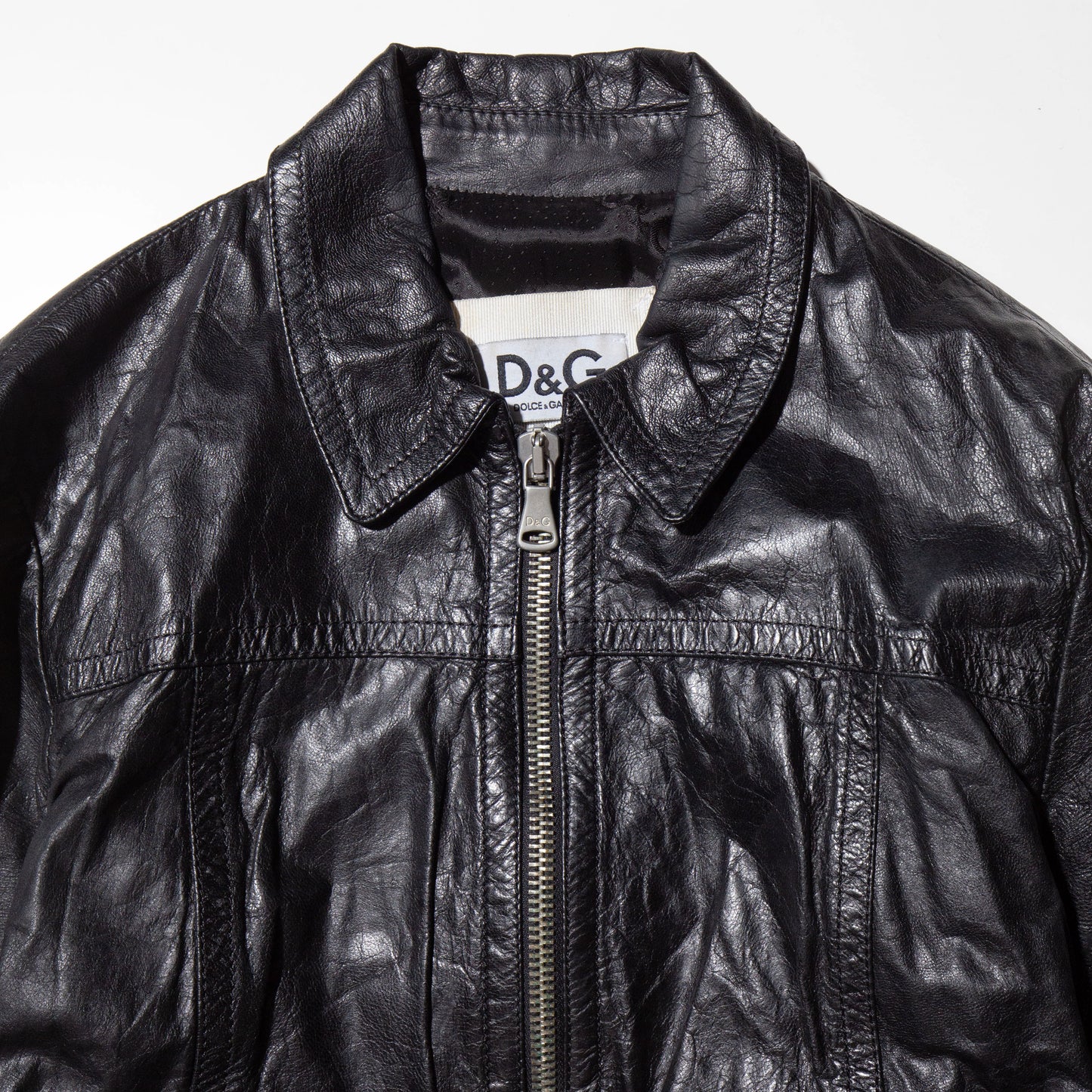 vintage Dolce&Gabba aviator leather jacket