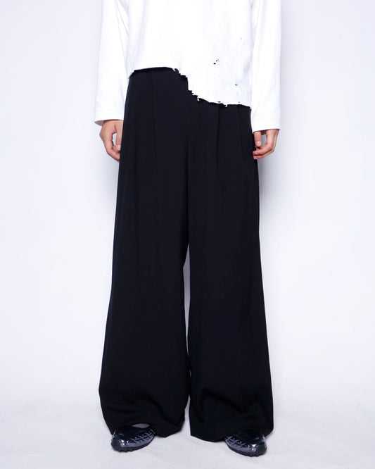 vintage pleats wide slacks