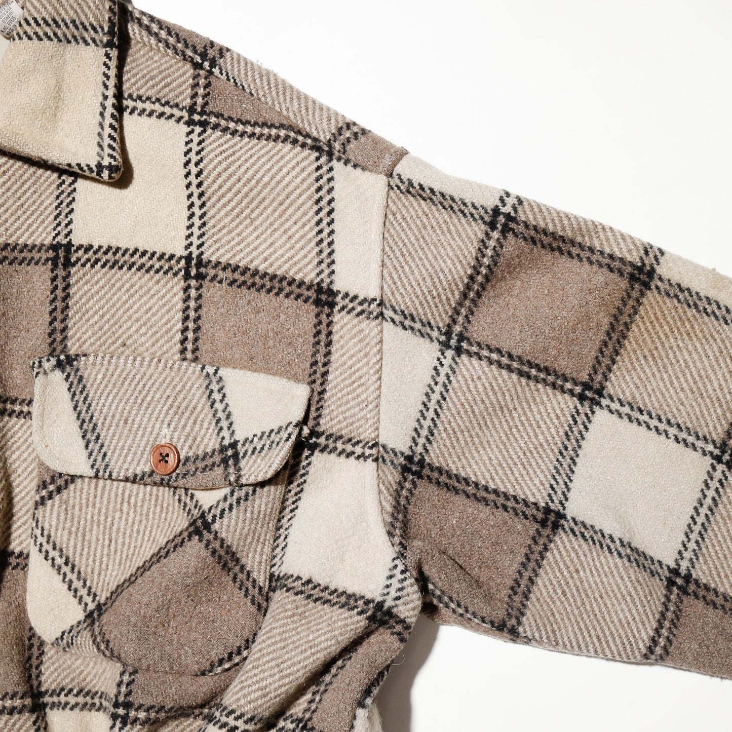*one-off ribbed check wool jacket