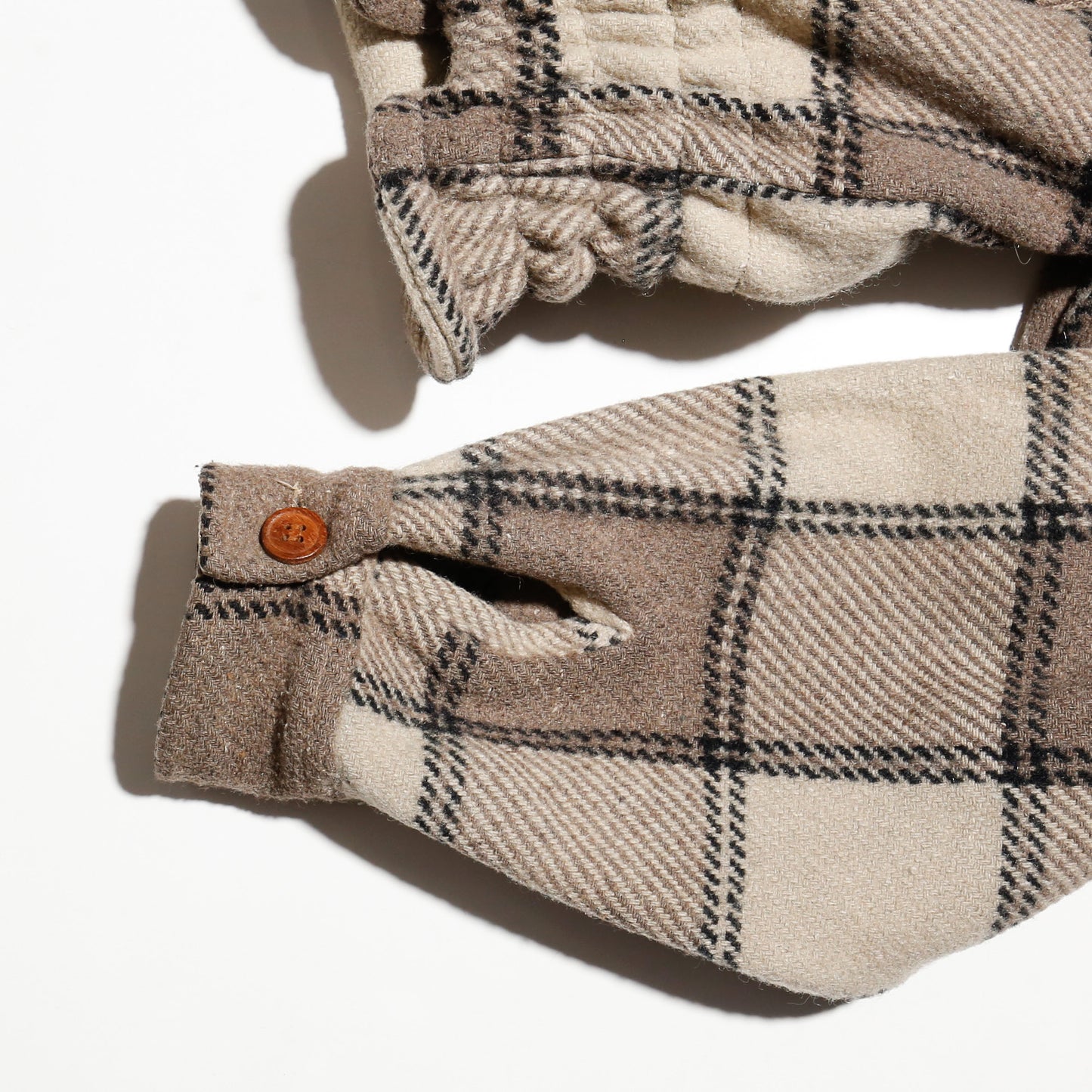 *one-off ribbed check wool jacket