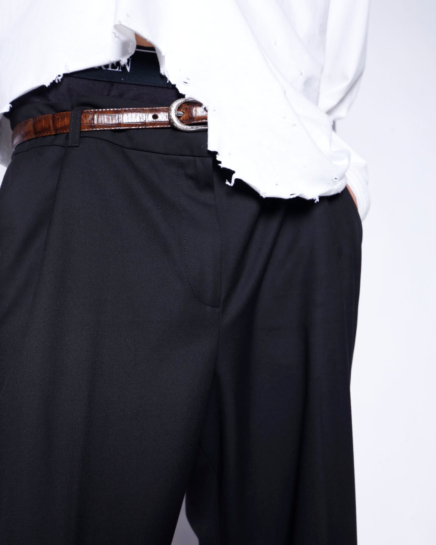 vintage low rise flare slacks
