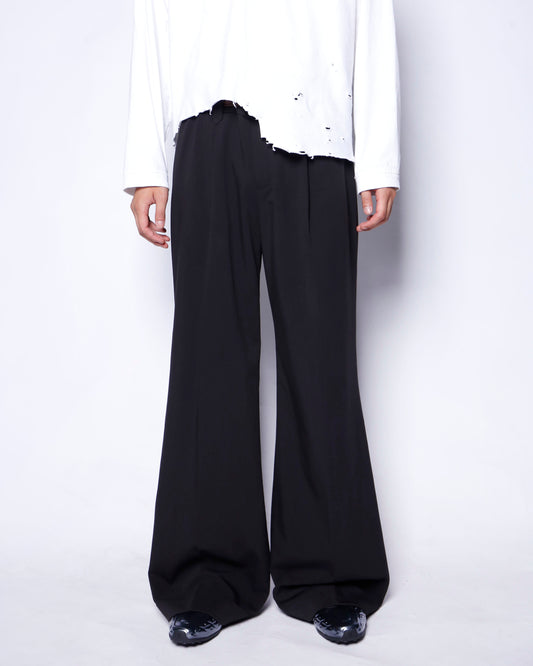 vintage low rise wide leg flare slacks