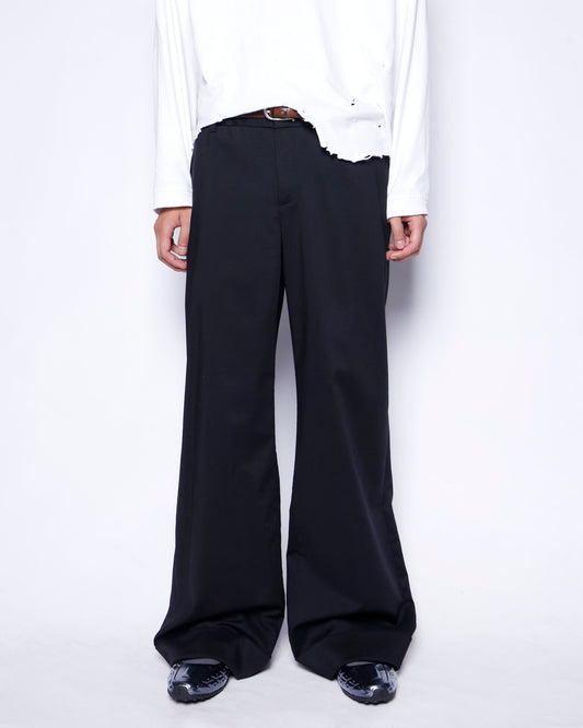 vintage low rise wide leg flare slacks