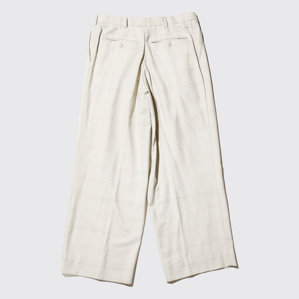 vintage tucked window check wide slacks