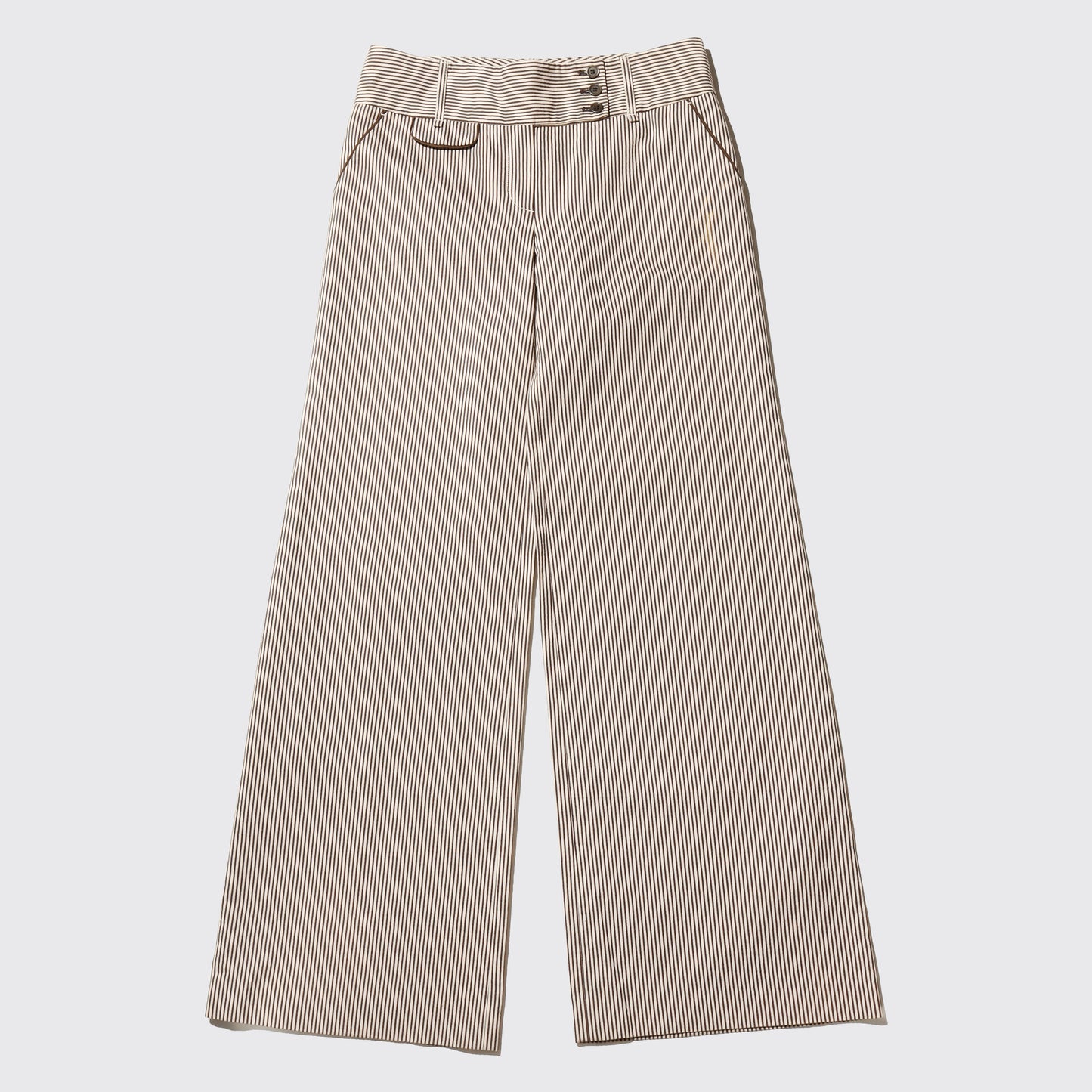 vintage low rise stripe wide slacks