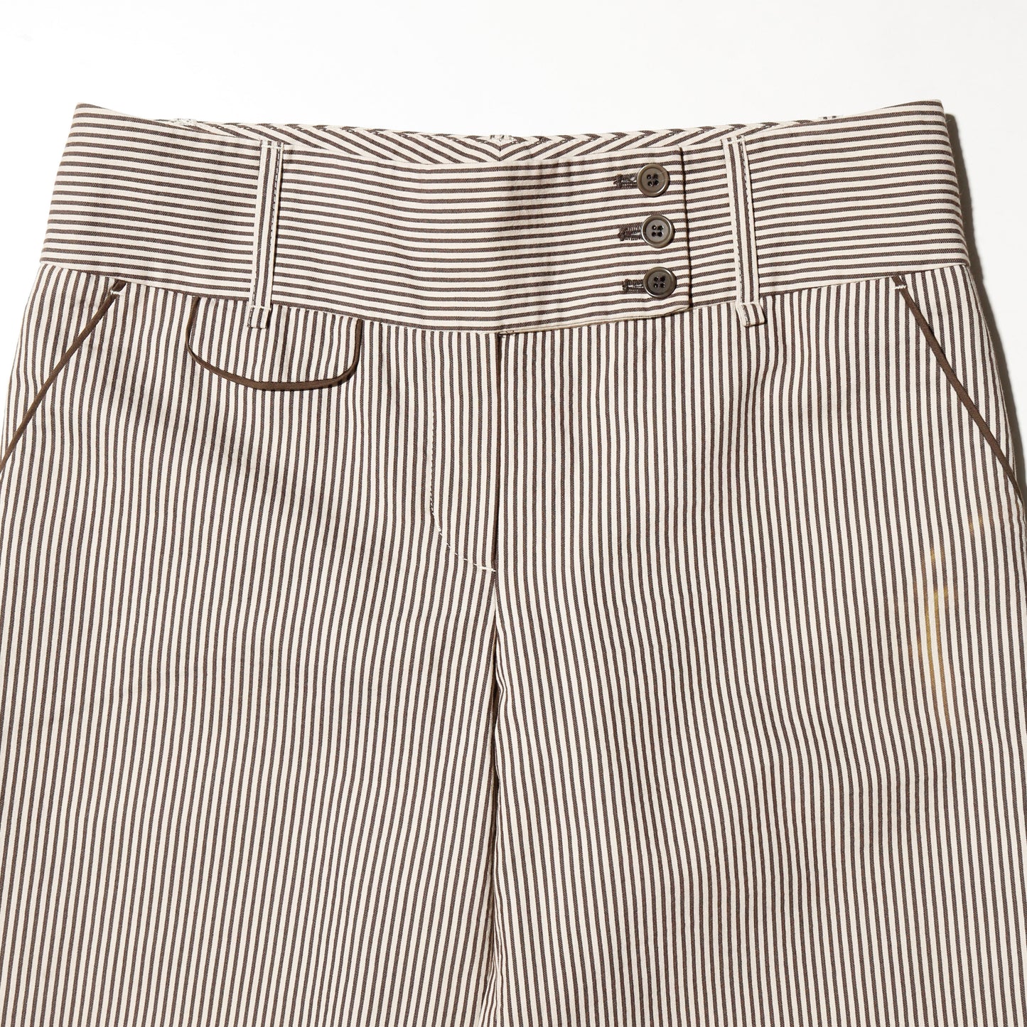vintage low rise stripe wide slacks