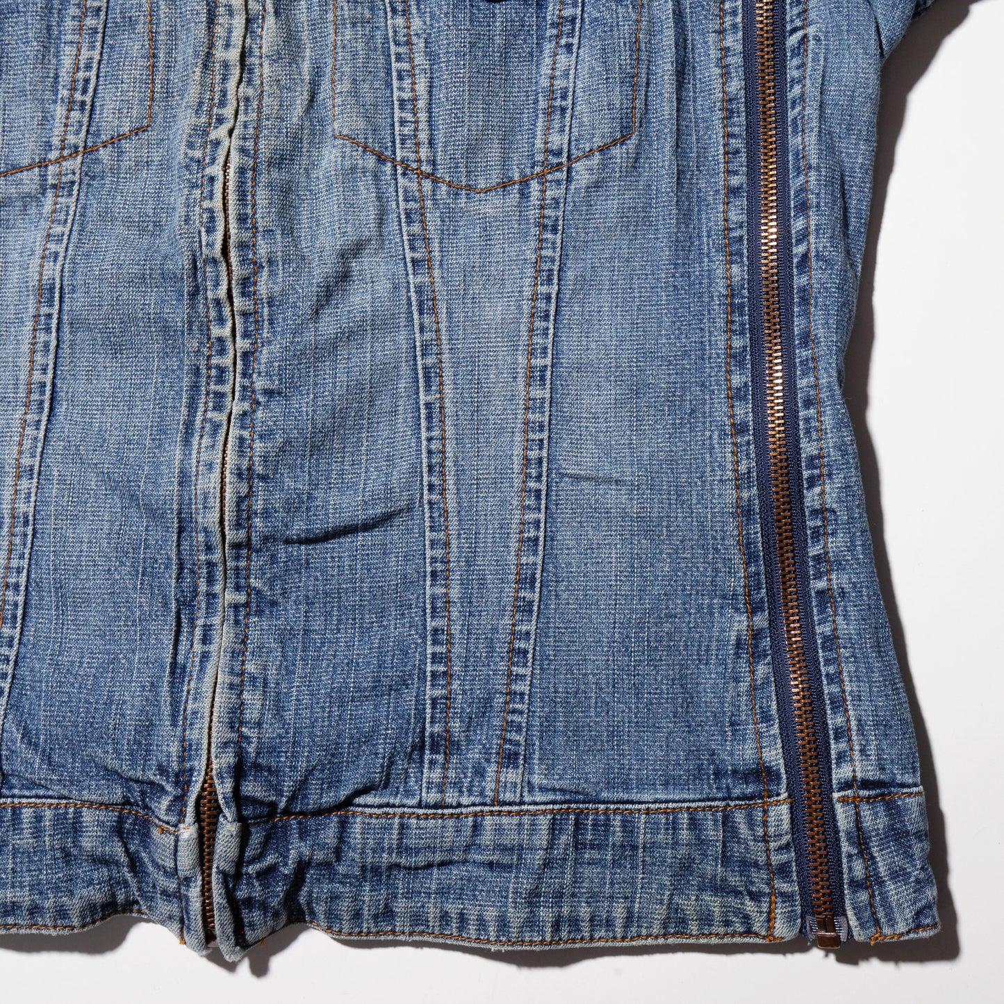 vintage triple zip trucker jacket