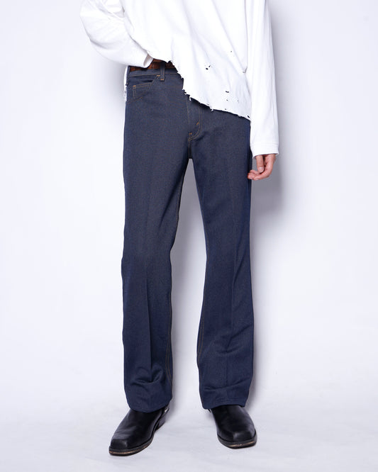 vintage 70's levi's poly 5p flare trousers