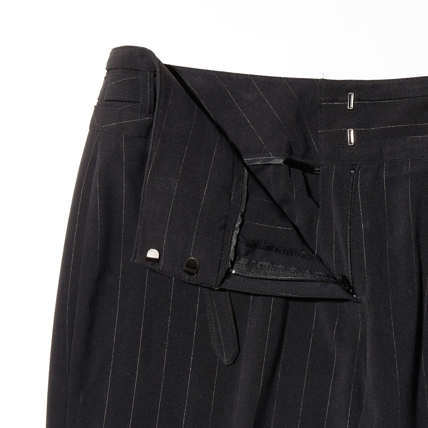 vintage belted lame stripe slacks