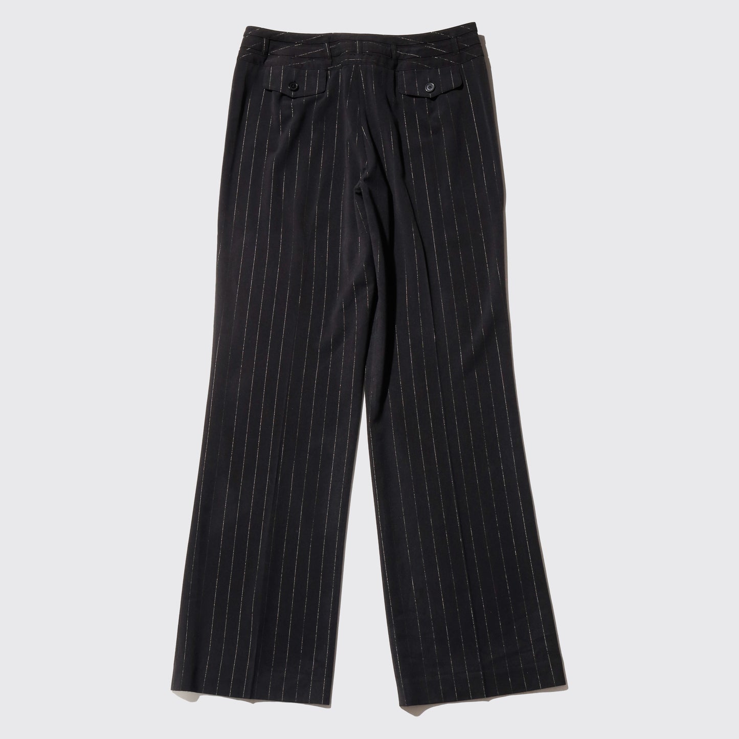 vintage belted lame stripe slacks