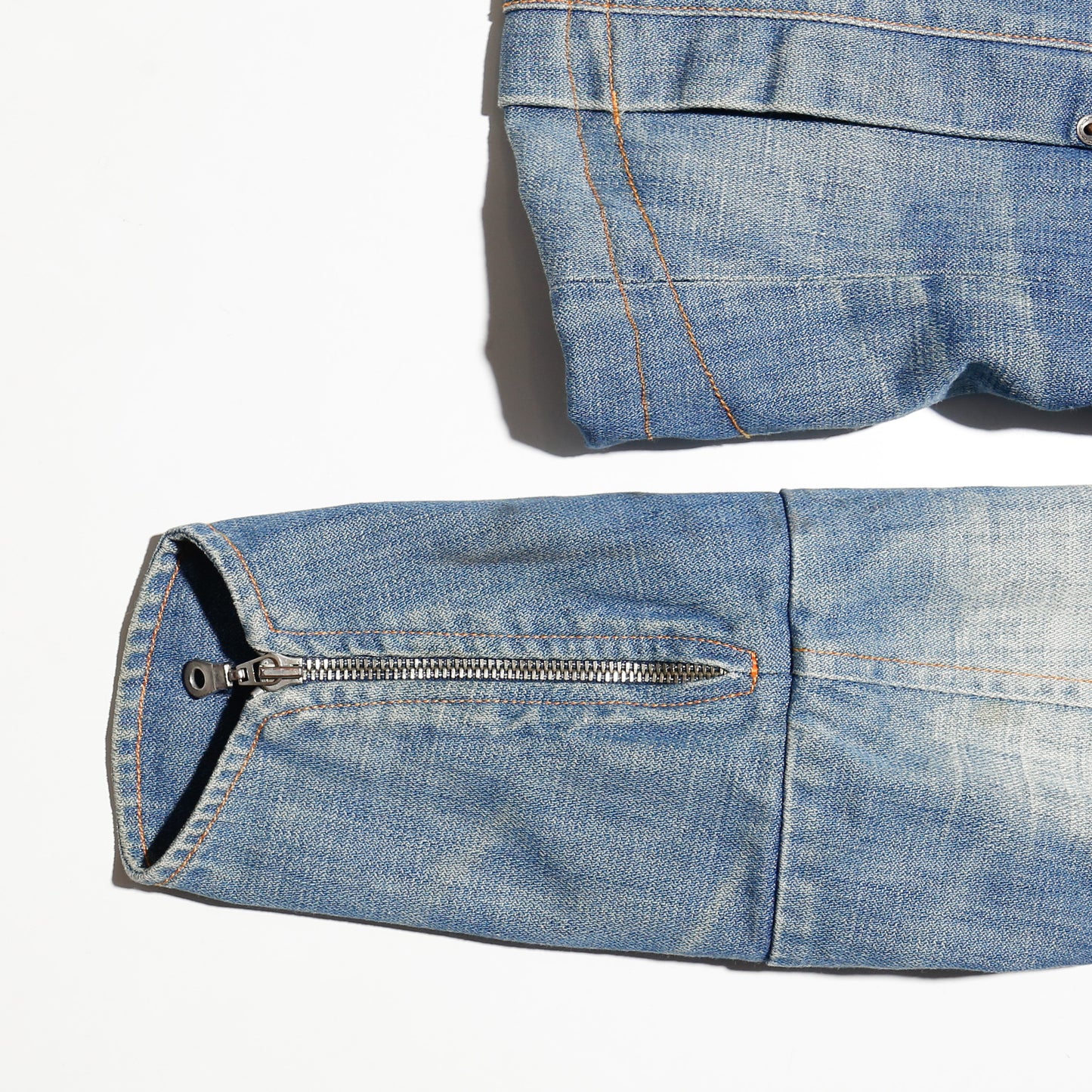 vintage euro cropped slanting denim jacket