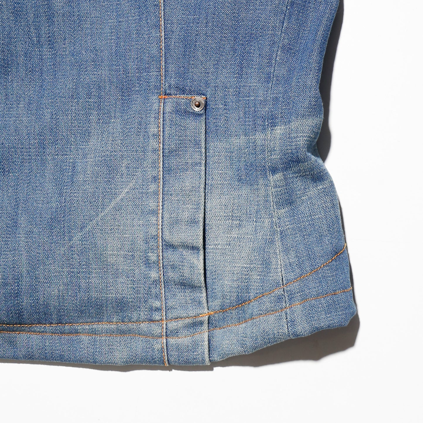 vintage euro cropped slanting denim jacket