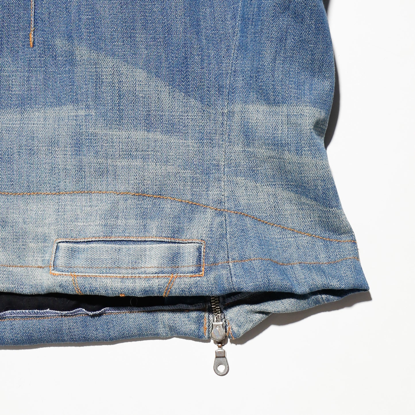 vintage euro cropped slanting denim jacket