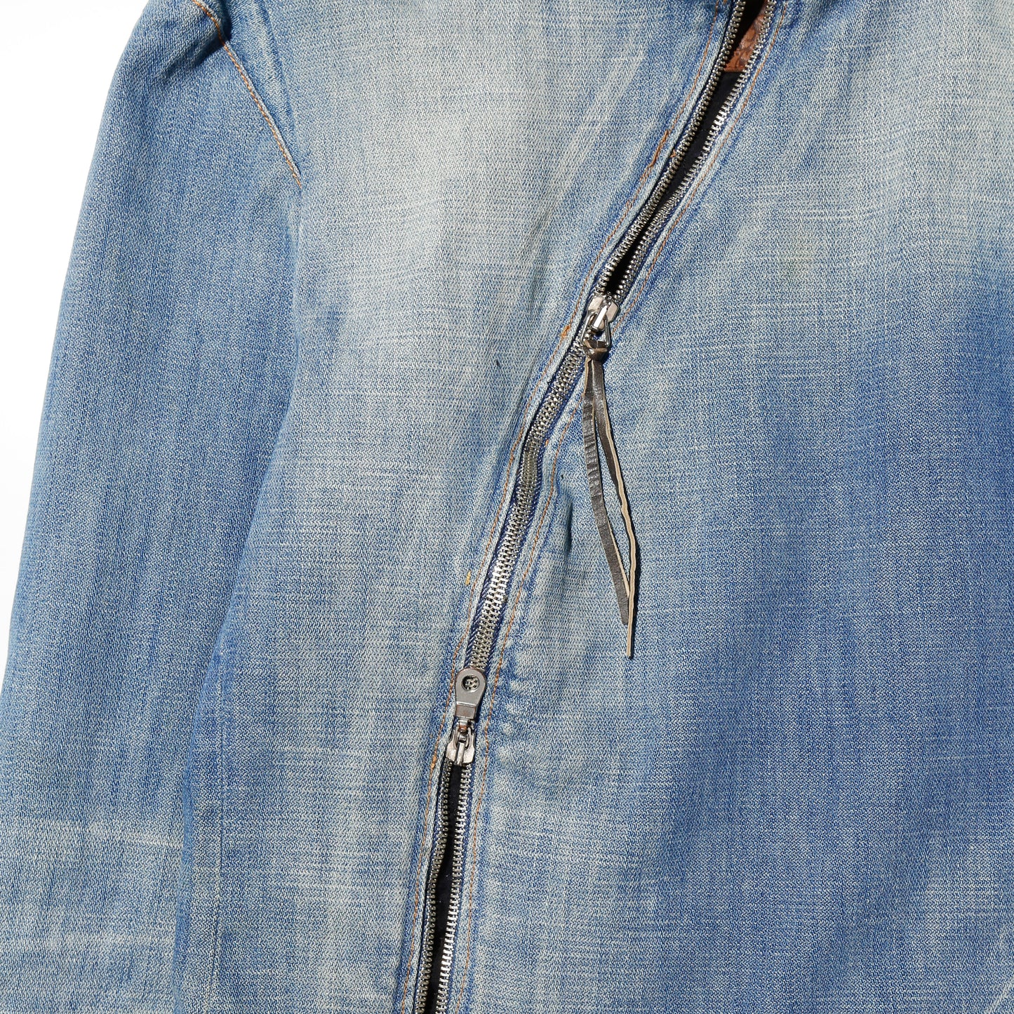 vintage euro cropped slanting denim jacket