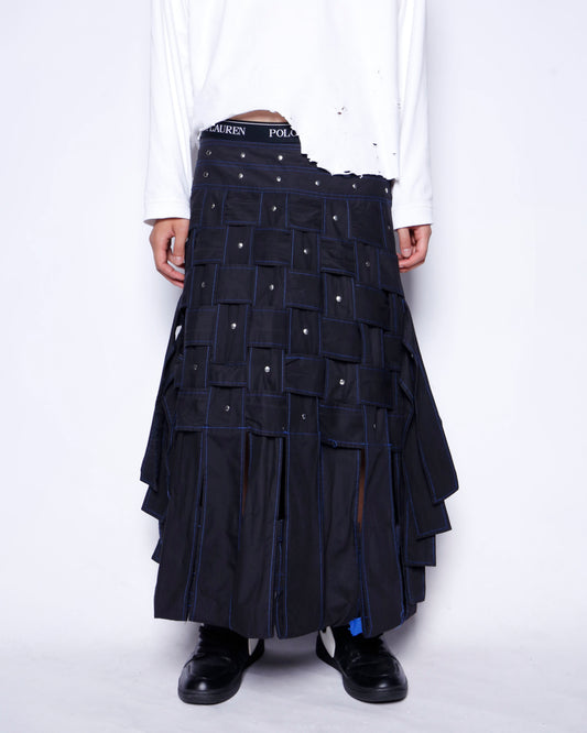 vintage braid rave skirt