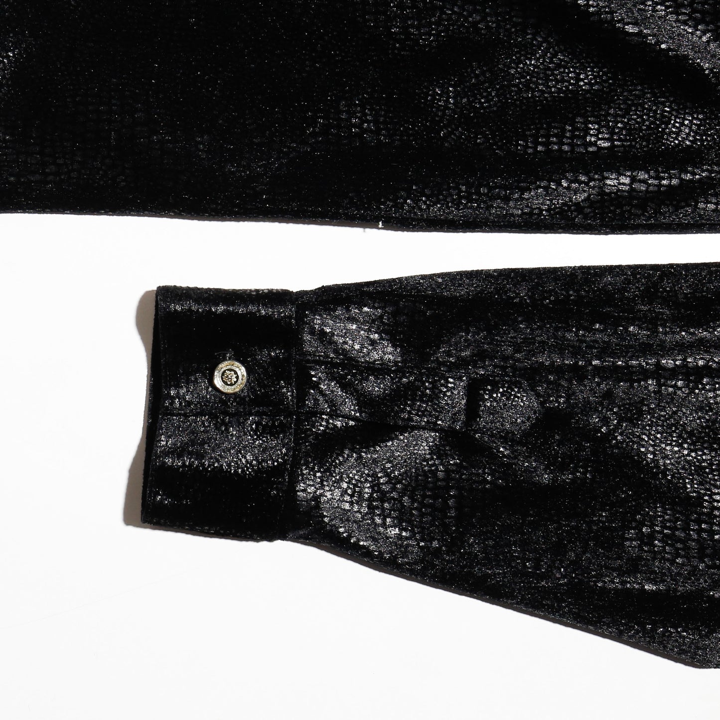 vintage python embossed velour shirt