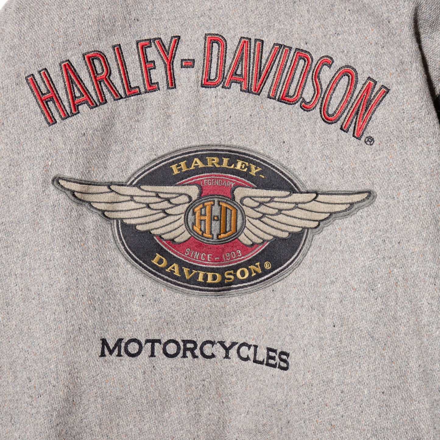 vintage harley davidson faded varsity jacket