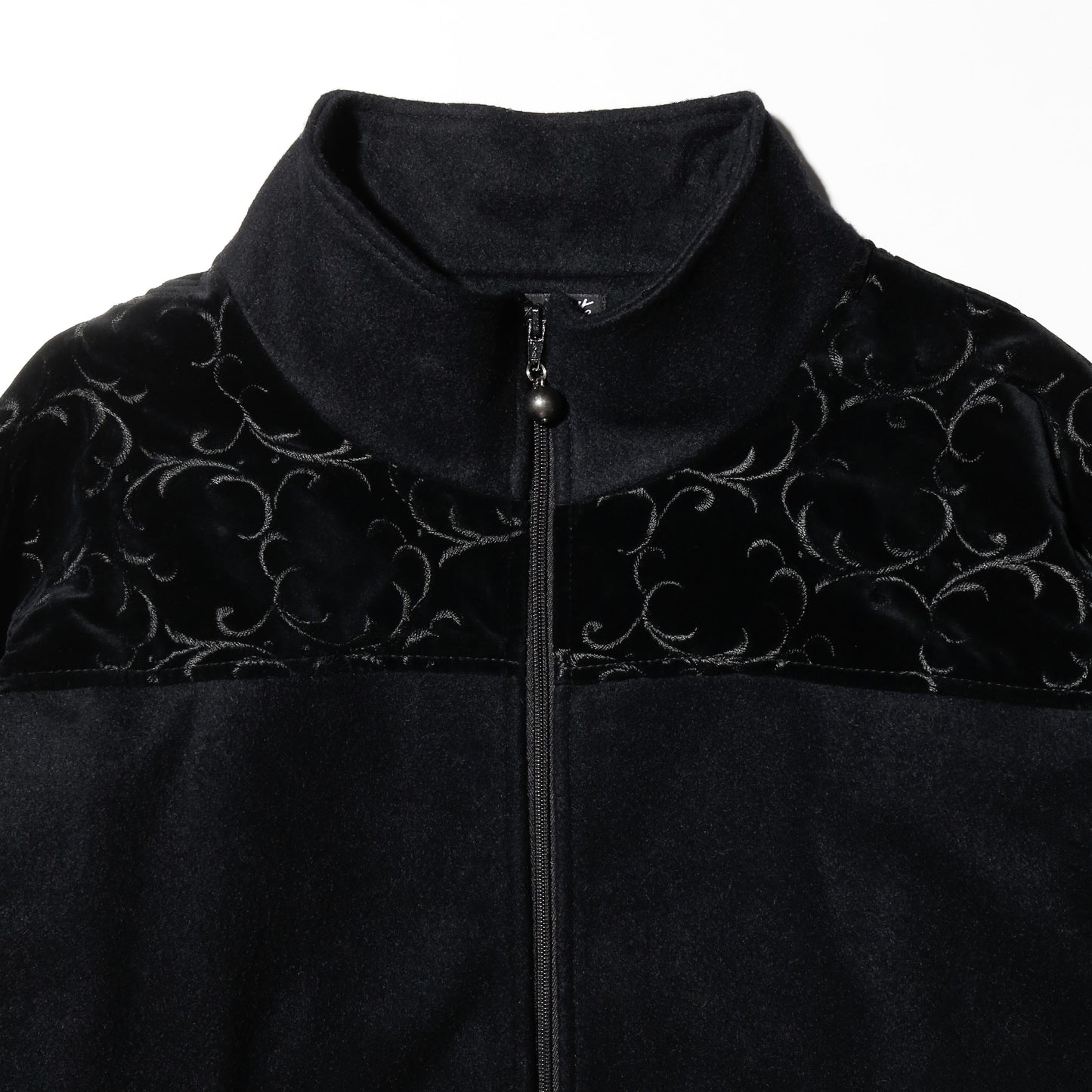 vintage broderied stand collas wool coat