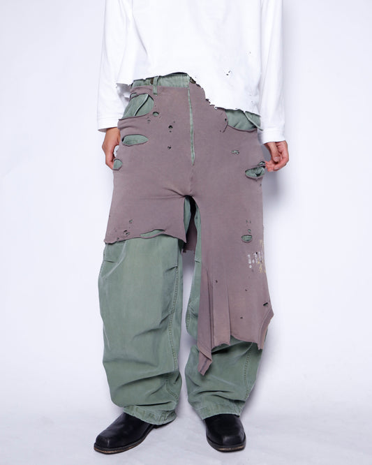 *one-off broken layer trousers