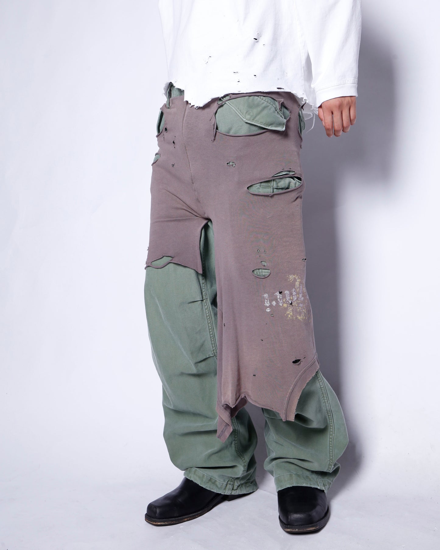 *one-off broken layer trousers