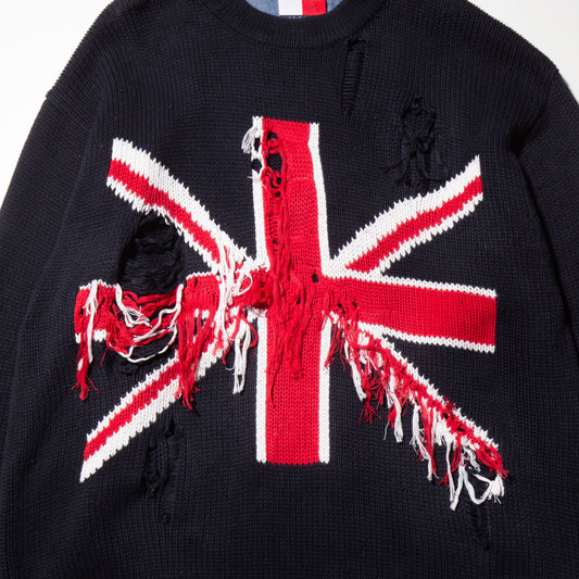 vintage tommy broken flag sweater