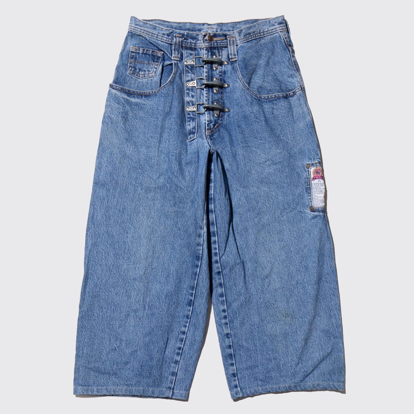 vintage parasuco hook cropped baggy shorts